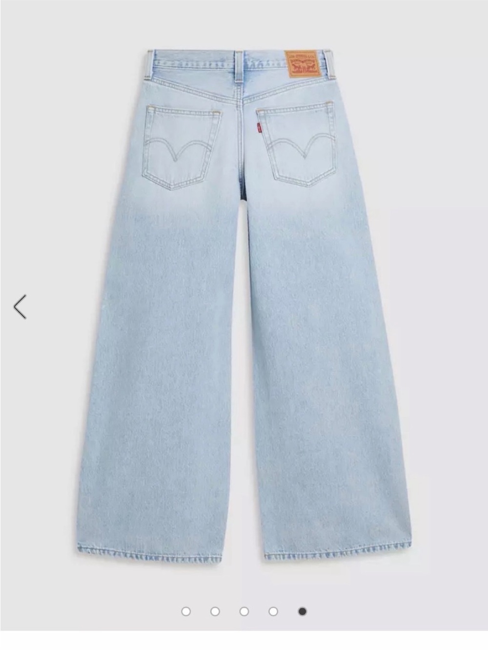 Levi's Super Light Blue 94 Baggy Wide Leg Jeans - Picture 3 of 9